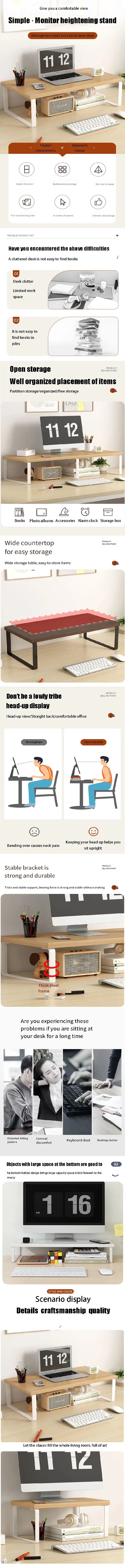 Shelf Keyboard Storage Rack Base Lifting Bracket Computer Table Multifunction Organizers Organizer Shelves Home Organization