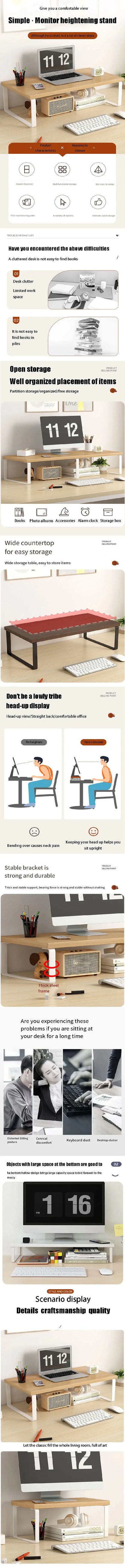 Shelf Keyboard Storage Rack Base Lifting Bracket Computer Table Multifunction Organizers Organizer Shelves Home Organization