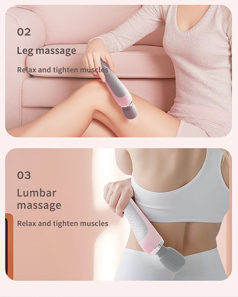 New Portable handheld massager USB rechargeable multifunctional full body massage gun relax neck back legs and waist masajeador