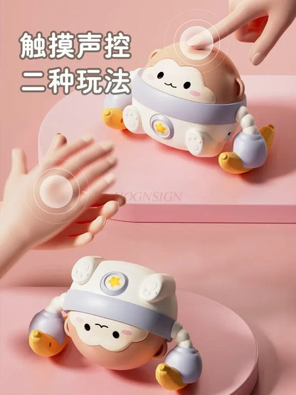 Baby Toys Voice Controlled Electric Rolling Monkeys Singing and Dancing Babies Aged 0-11 Practicing Raising Their Heads
