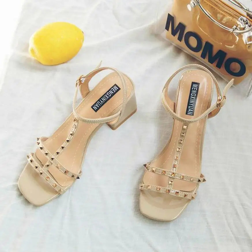 Chunky Sandal Woman Summer New 2024 Orthopedic Roman Wedge Rhinestone Sexy Medium Heel Mirror Luxury Designer Sandals for Women