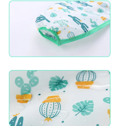 Baby Bibs New Cute Children Baby Stuff Toddler Waterproof Long Sleeve Art Smock Feeding Bib Apron for Kids 0-6 Years
