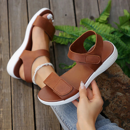 2024 New Summer Sandals Travel Women Shoes New Sandal Sole Durable Sandal Ladies Outdoor Beach Slippers Platform Sandals