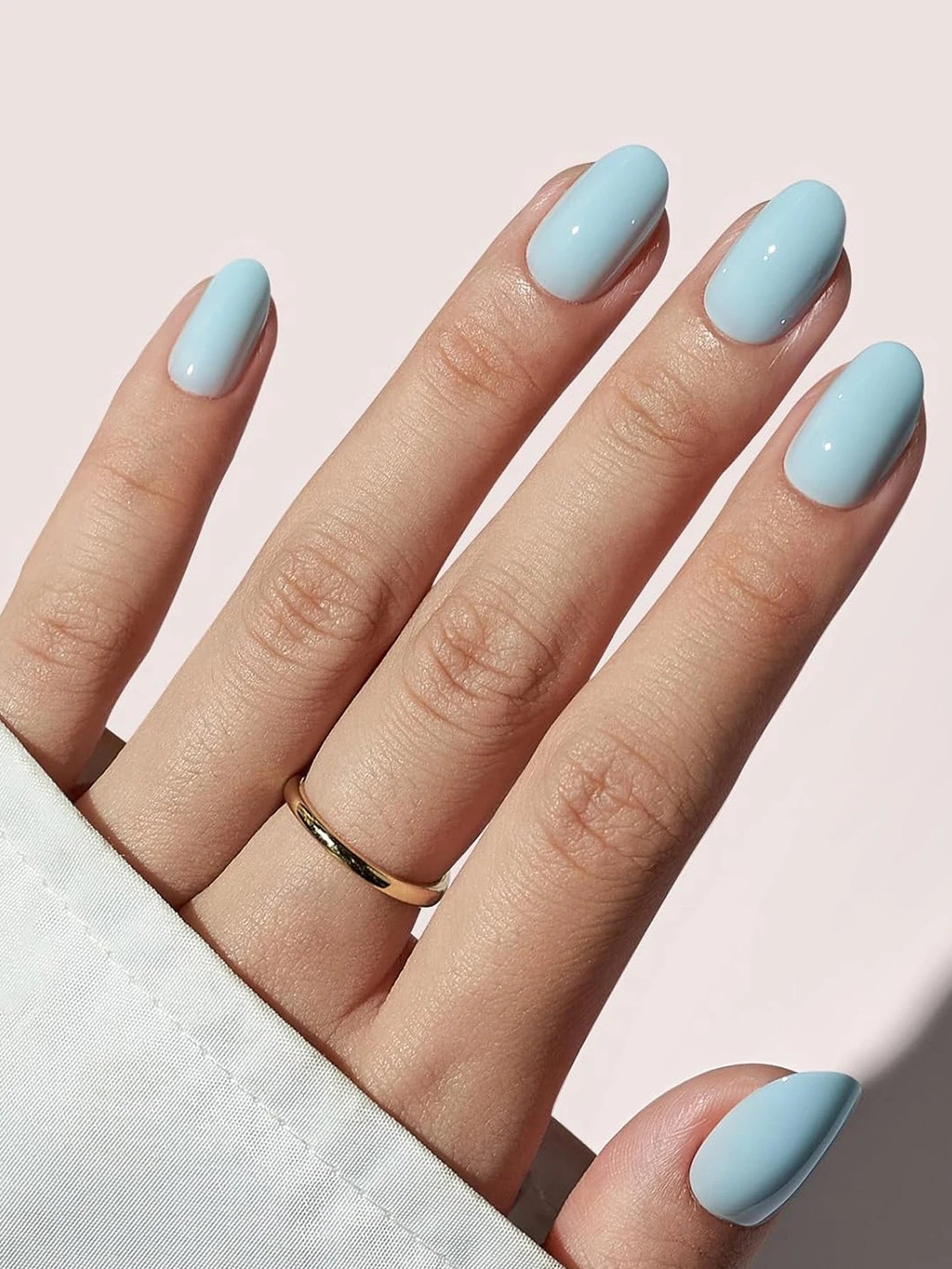 ARTAUG 24pcs Medium Press On Nails Square Black High Saturation Nail Charms Press On Nails Cover Fake Nail Set