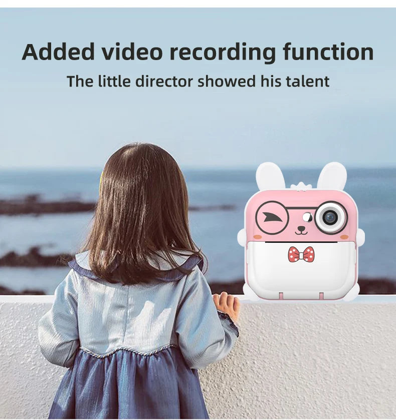 Children 1080P HD Digital Camera  Mini Thermal Printer Photography Instant Print Photo HD Digital Video Cameras Portable Toy