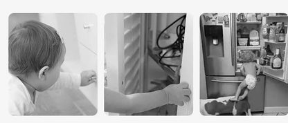 Transparent Strap Baby Safety Cabinet Lock Children Kids Finger Protection Cabinet Refrigerator Door Lock Buckle Anti-pinch Lock