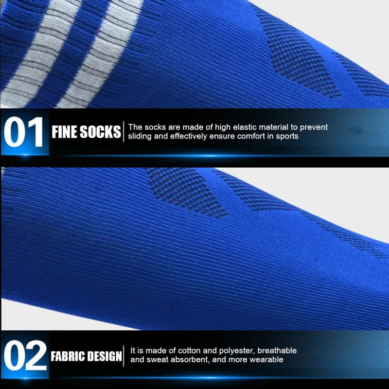 1 Pair Football Sports Socks Long  Knee Cotton Spandex Kids   Legging Stockings Soccer Baseball Ankle Adults Children Socks