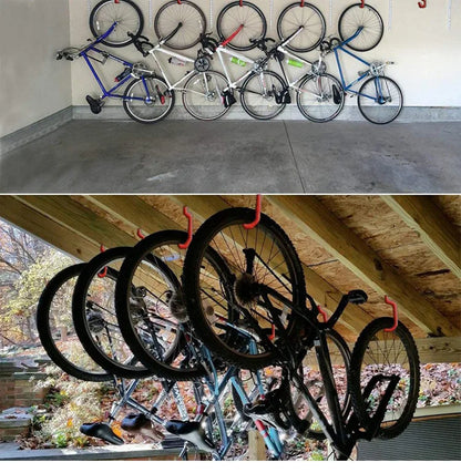 Bicycle Hanger Hooks Wall Mounted Screw-in Storage Hook Set Heavy Duty Hooks  For Garage Garden Tool