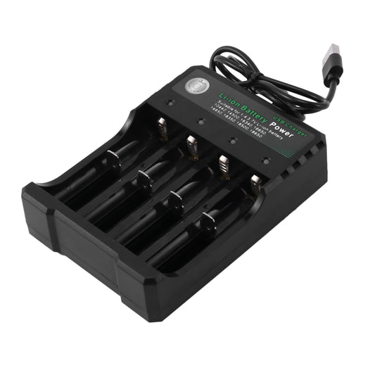 ABAC-Rechargeable 4-Slot Battery Charger Li- Usb Smart Fast Charger For 18350 18500 18650 Battery Aaa Li- Battery