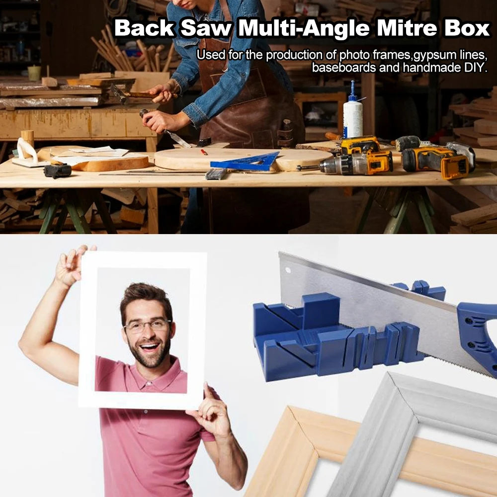 Multifunctional Woodworking Miter Saw Box Miter Saw Holder Saw Storage 45/22.5/90° Plastic Saw Box Medium Miter Saw Cabinet