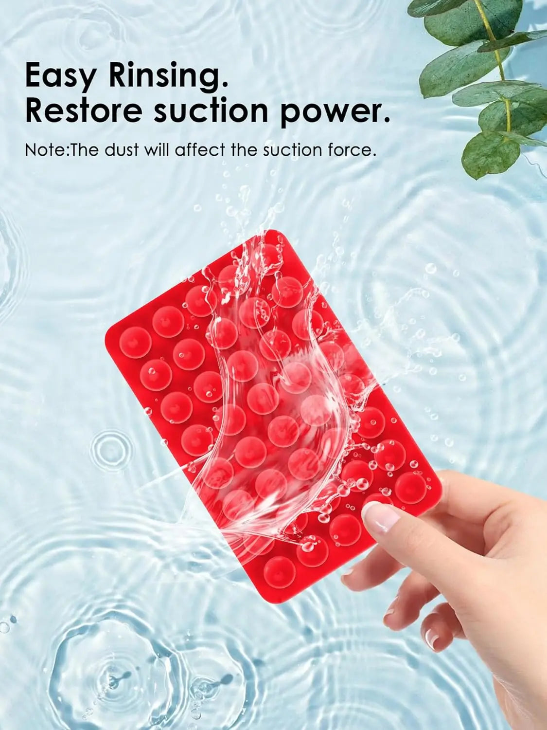 Heart Shape Double Sided Phone Suction Holder, Multi-Purpose Silicone Suction Cup Phone Mount Phone Case Sticky Phone Grip