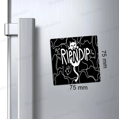 Cat R-Ripndips Fridge Photo Fridge Magnet Square Stickers Personalize Home Decor Souvenirs Gift