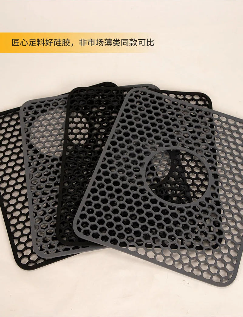 Sink Protectors for Kitchen Sink,Sink Mat,Grid Silicone Kitchen Sink Mat for Bottom of Stainless Steel Sink,Heat resistant mat