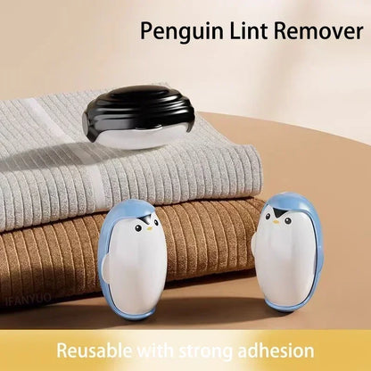 Penguin Lint Remover Reusable Portable Roller for Clothes Pet Hair Remover Washable Dust Removal Hairs Sticky Portable Gel Lint