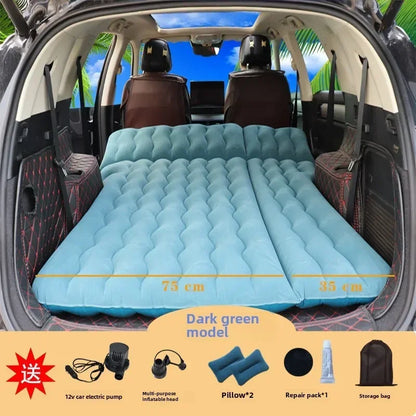 Airbed Household Outdoor Single Double Air Bed Thickened Folding Inflatable Convenient Mattress Sleep Rest for Car SUV Travel