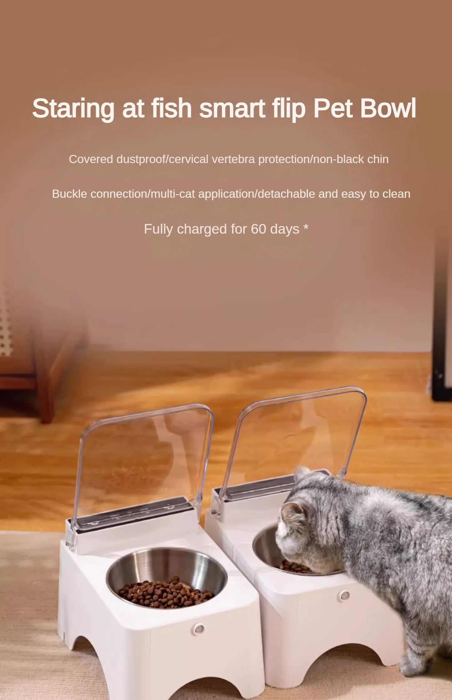 Smart Cat Bowl Pet Feeder Bowl Cats Dog Food Feeder Infrared Sensor Auto Open Cover Smart Feeder Anti-mouse Cat Food Dispenser