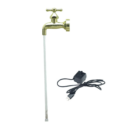 Invisible Flowing Spout Watering Can Fountain Home USB Floating Tap Water Fountain for Courtyard DIY Art Decor Yard Lawn Pools