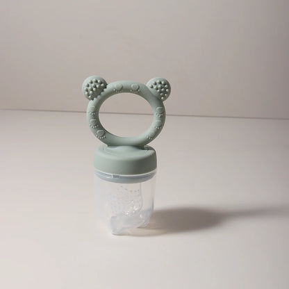 Baby Silicone Fruit Feeder – Bite & Explore Fresh Fruits cute cartoon design Chewable soft