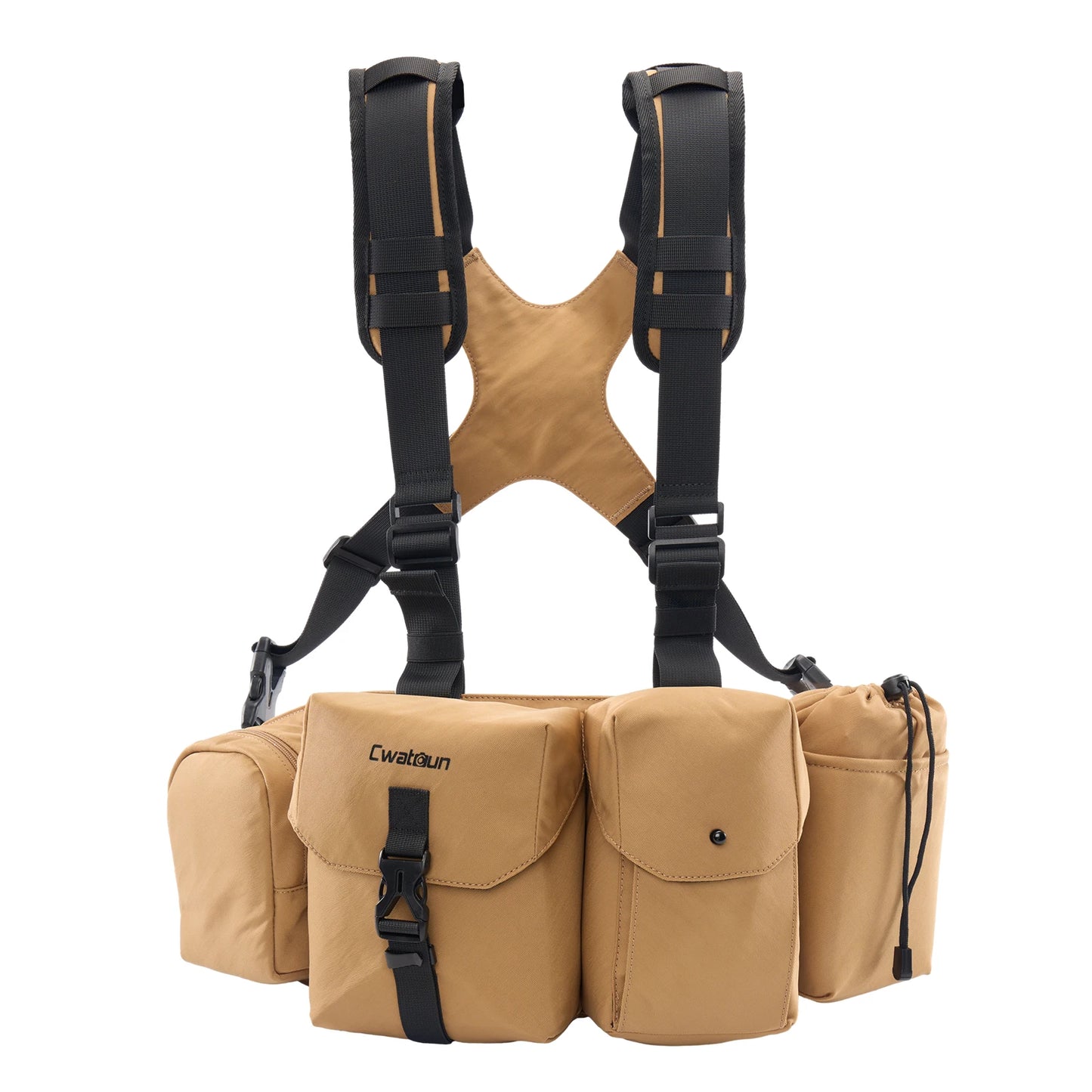 Camera Harness Chest Pack Camera Vest Camera Bag Camera Waist Pack Waterproof for DSLR Camera Body Lens Smartphone Water Bottle