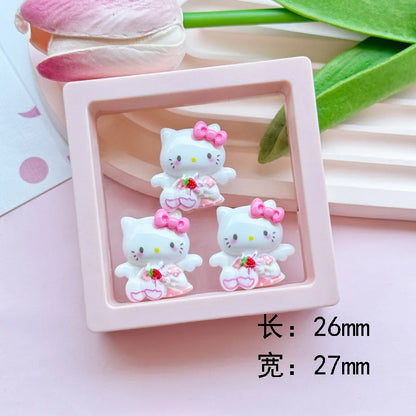 100pcs Cartoon porker Sanrio diy resin accessories accessories handmade hairpins mobile phone cases headwear supplies