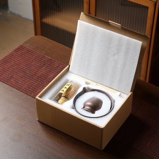 Matcha Set Japanese Tea Set Includes Matcha Bowl with Spout Matcha Whisk Holder Bamboo Matcha Whisk and Scoop Ceramic Matcha Kit