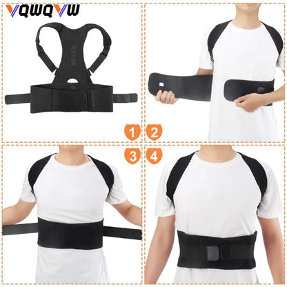 1Pcs Posture Corrector Magnetic Therapy Clavicle Back Straightener Shoulder Support Brace Lumbar Belt Correction,Back Support