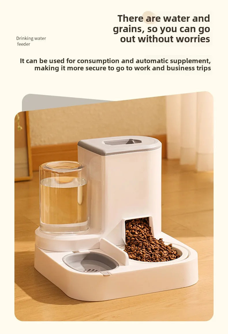 Pet automatic drinking water feeder Integrated large capacity dry and wet separation Ceramic bowl Stainless steel bowl