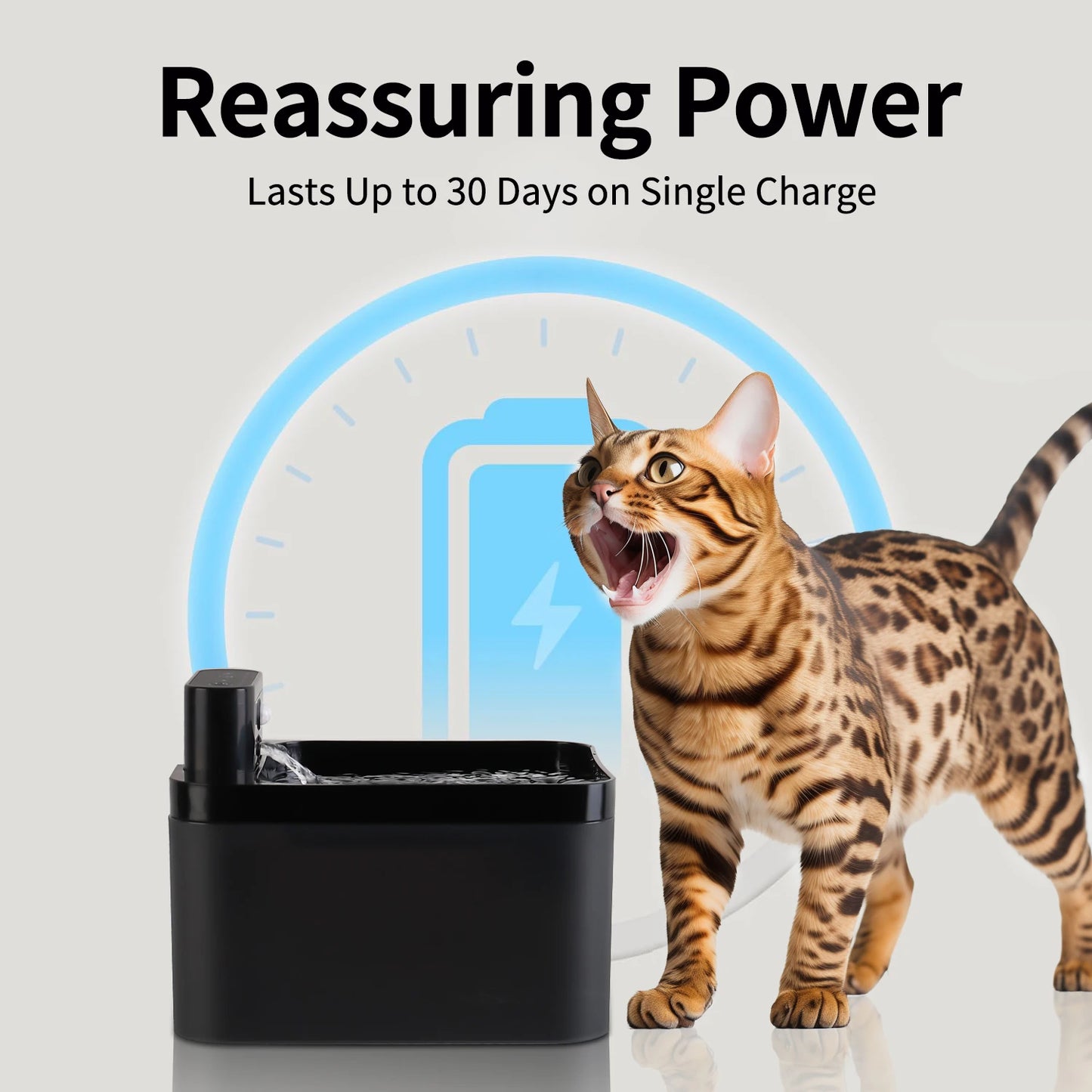 2.2LCat Water Fountain Battery & Sensor 2 in 1 Drinking Fountain For Cats Dog Drinker Wireless Pet Water Dispenser Accessories