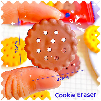 Kawaii stationery items School teacher gift Office Supplies classroom back to school ice cookie Rubber funny Erasers