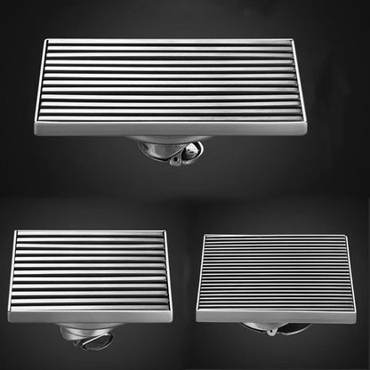 304 Stainless Steel Balcony Square Floor Drain Engineering Large Displacement Deodorant Floor Drain Outdoor Floor Drain