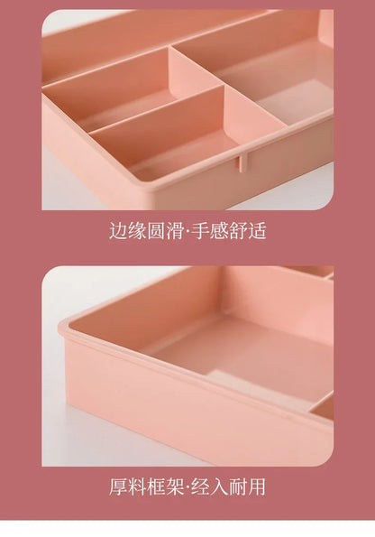 Desk Drawer Organizer Stackable Multi-cell Storage Box Tray Dressing Table Jewelry Organizer Makeup Organizer For Home Office
