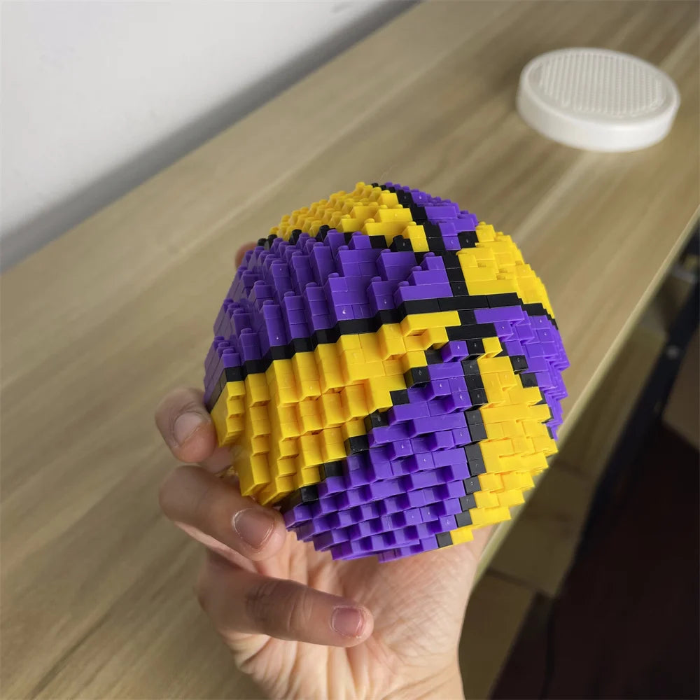 Sport  DIY Mini Building Blocks: Soccer & Basketball Set Creative Assembled Toys, Ideal Gift for Sports Fans, Unique Room Decor