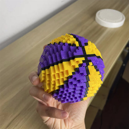 Sport  DIY Mini Building Blocks: Soccer & Basketball Set Creative Assembled Toys, Ideal Gift for Sports Fans, Unique Room Decor