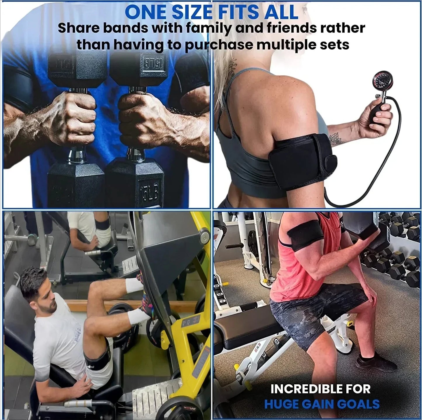 Bands Classic Blood Flow Restriction Occlusion Training Band for Arm and Leg Muscle Fitness BRF Band/Arm Bandage/leg Bandage