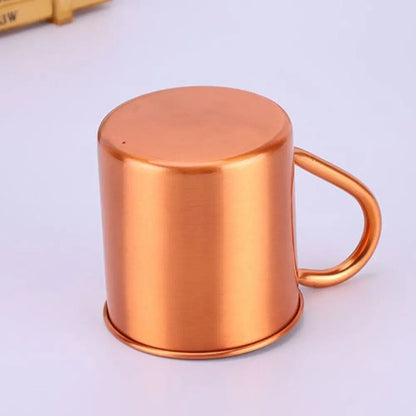 16OZ Pure Copper Cup Straight Handcrafted Moscow Mule Mugs Brushed Appearance Smooth Finish Mug Cup Mules Cocktails Coffee Beer