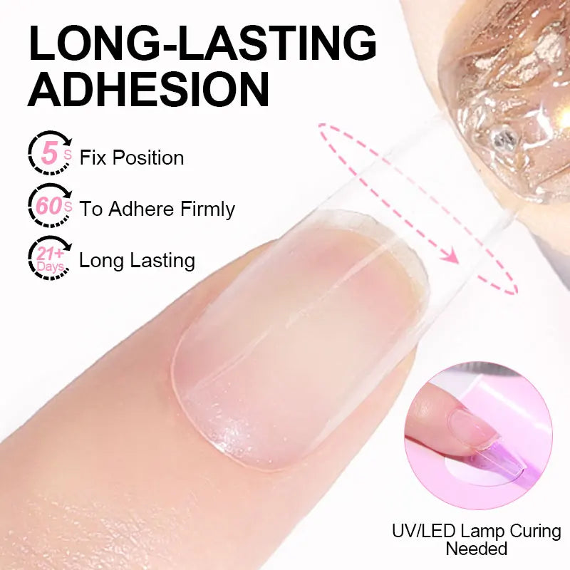LIMEGIRL 7.5ml Nail Tips Glue Gel UV Glue for False Nails Acrylic Sticking Adhesive Manicure Multi-function Strong Nail UV Glue