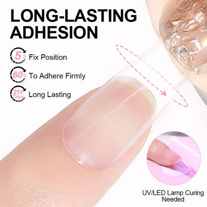 LIMEGIRL 7.5ml Nail Tips Glue Gel UV Glue for False Nails Acrylic Sticking Adhesive Manicure Multi-function Strong Nail UV Glue