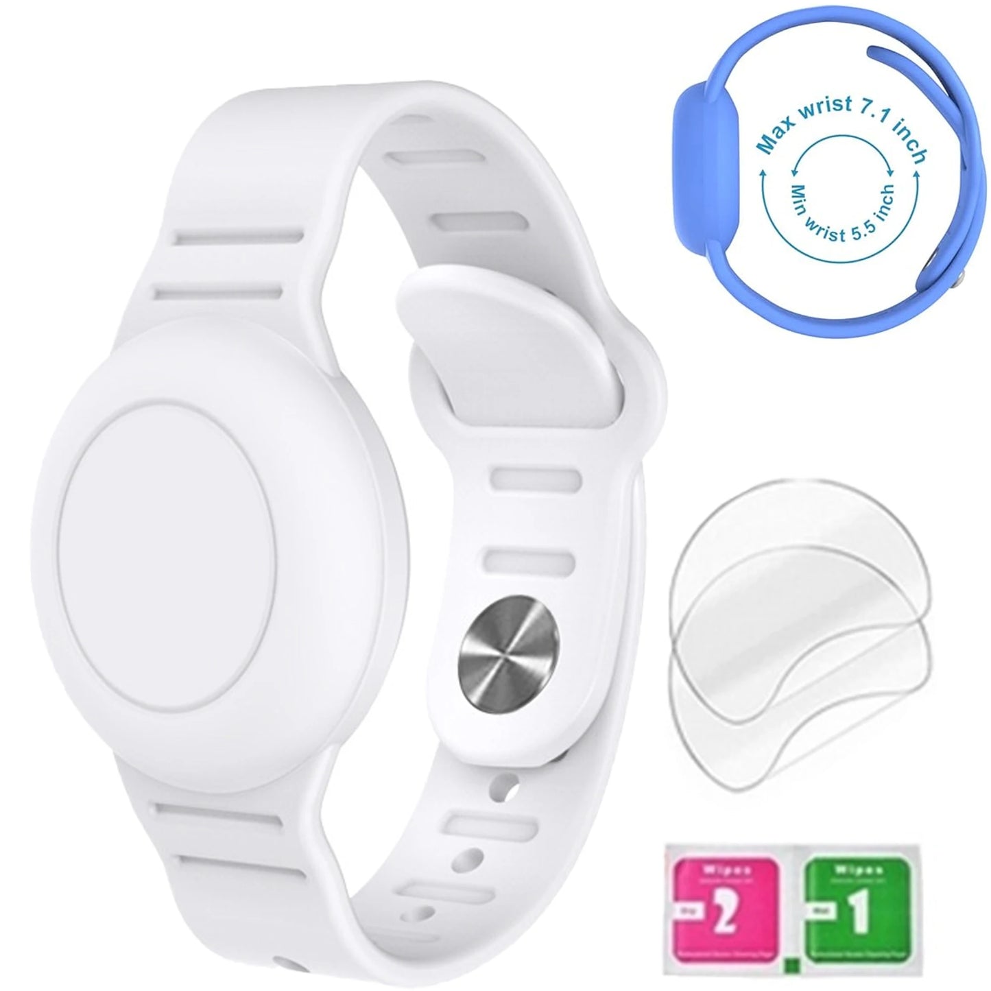 Silicone Steel Clip Compatible with Apple AirTag - Protective Silicone Clip for Tracker Protect Keychain Silicone Cover