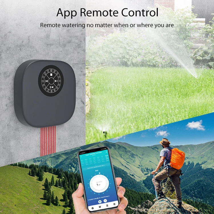 WiFi Sprinkler Controller Automatic Rrrigation Programmer System Garden Houses Farm Watering Timer Remote Control Electric Valve