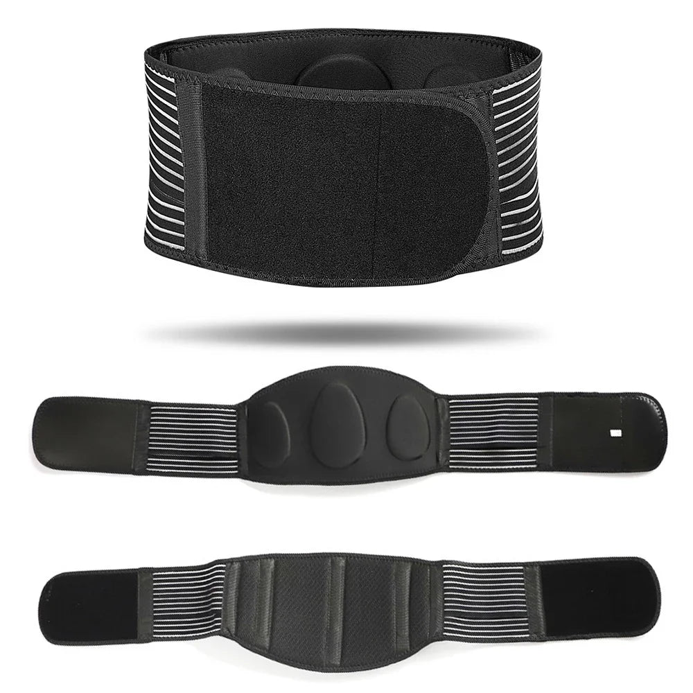 Breathable Back Brace for Lower Back Pain - Lumbar Support Belt w/ Pad for Men & Women - Sports & Work Support"