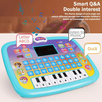 English Early Education Tablet Learning Machine with Functional Generate Sound and Light Touch Screen Tablet Toys for Kids