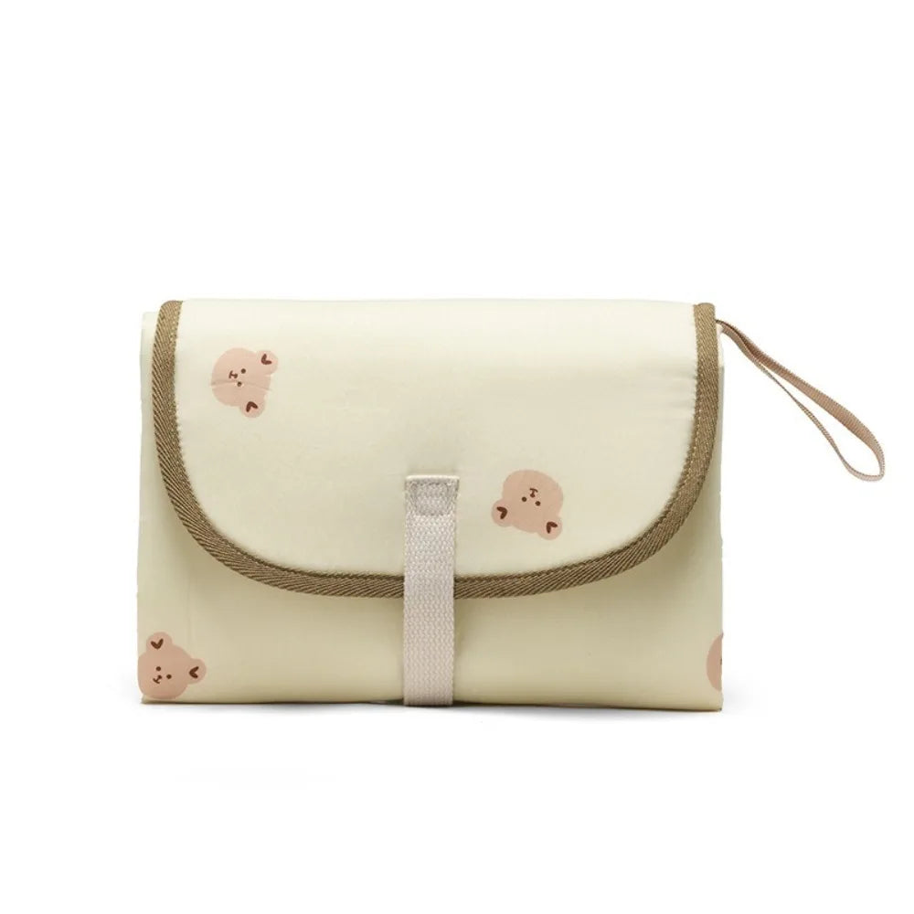 Foldable Diaper Changing Pad Bear Waterproof Baby Infant Diaper Urine Mat Detachable Easy To Clean Bedding Changing Cover Pad