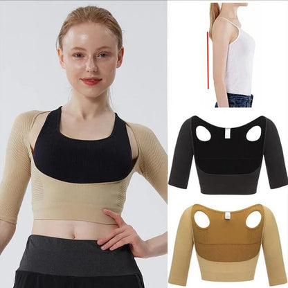 Upper Arm Shaper Posture Corrector  Shapewear Tops Chest Brace Up Vest Women Arm Shoulder Compression Sleeves Body Shaper Corset