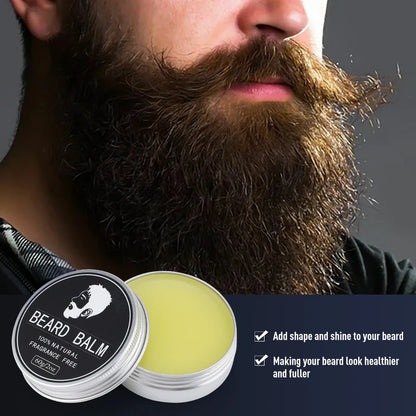 60g Beard Balm For Men Facial Hair Beard Growth Wax Thicking Moisturizing Nourishing Professional Mustache Cream Beard Care