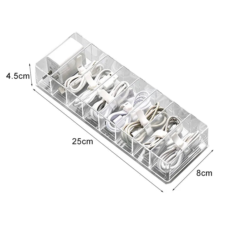 Cable Storage Box Dustproof Power Cable Storage  Wire Manager  Desktop Charging Cable Collect Box