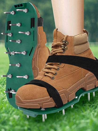 Lawn Aerator Shoes Manual Lawn Aerator with Spike Adjustable Spiked Aerating Sandals Reusable Plastic Lawn Aerator Sandals Lawn