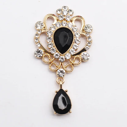 32*60mm Droplet diamond pendant accessories, flat bottom brooch accessories, DIY accessories, headwear accessories 5/10/20PCS