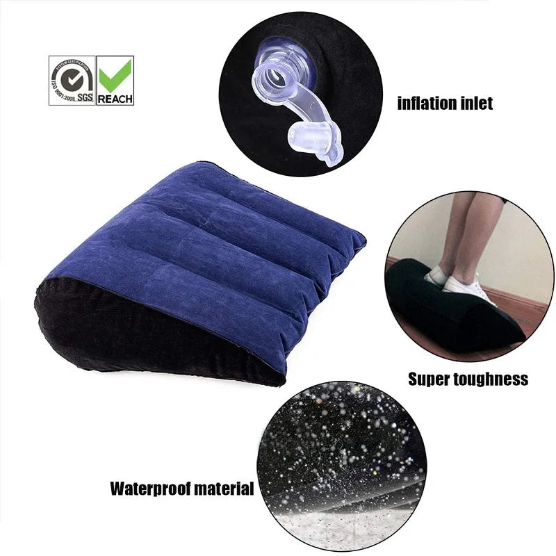 Wedge Pillow Triangle Cushion Exotic Funny Love Position Cushion Game Inflatable Magic Triangle Inflatable Pillow for Couples