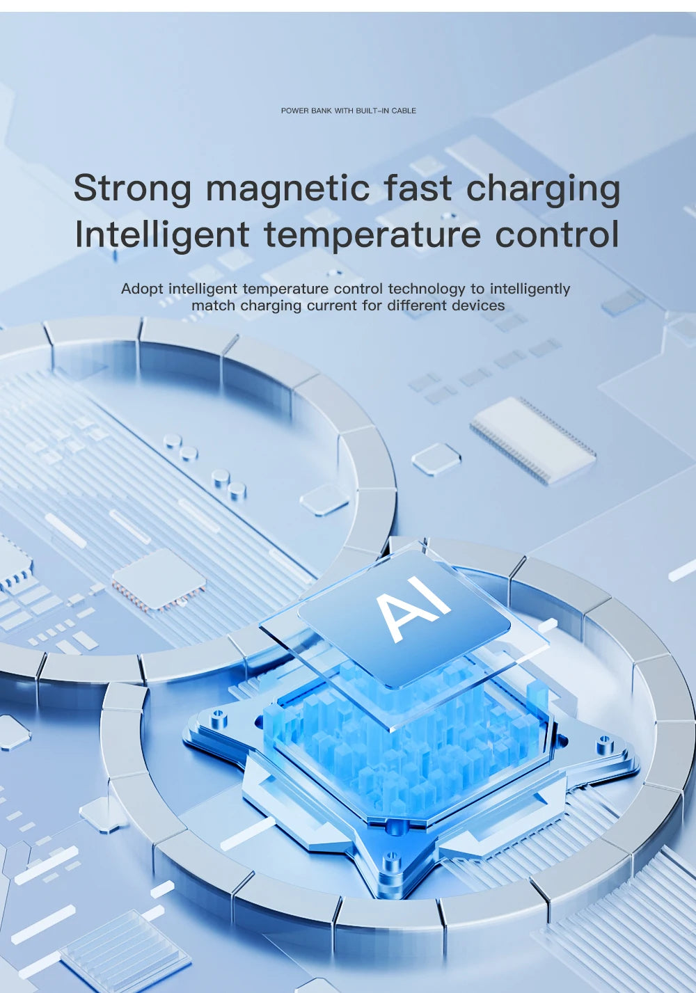 10000mAh Original Powerbank With Cable Magnetic Power Bank Wireless Fast Charger For iPhone Backup Battery For Magsafe with Gift