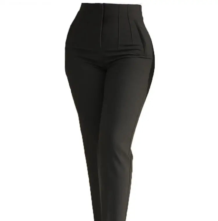 C.New S Wear High waist Pants for Women Formal Pants Office outfits Pencil Trousers Fashion Office Black Apricot Ladies Pants